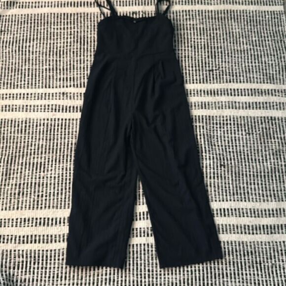 Zara Kids Size 11-12 Girls Blue Striped Jumpsuit - Picture 1 of 7